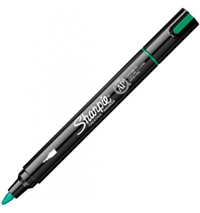 Sharpie Verde Punta Redonda
