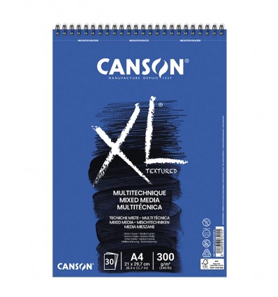 Bloc XL Mix Media A4 300g texturado. Canson